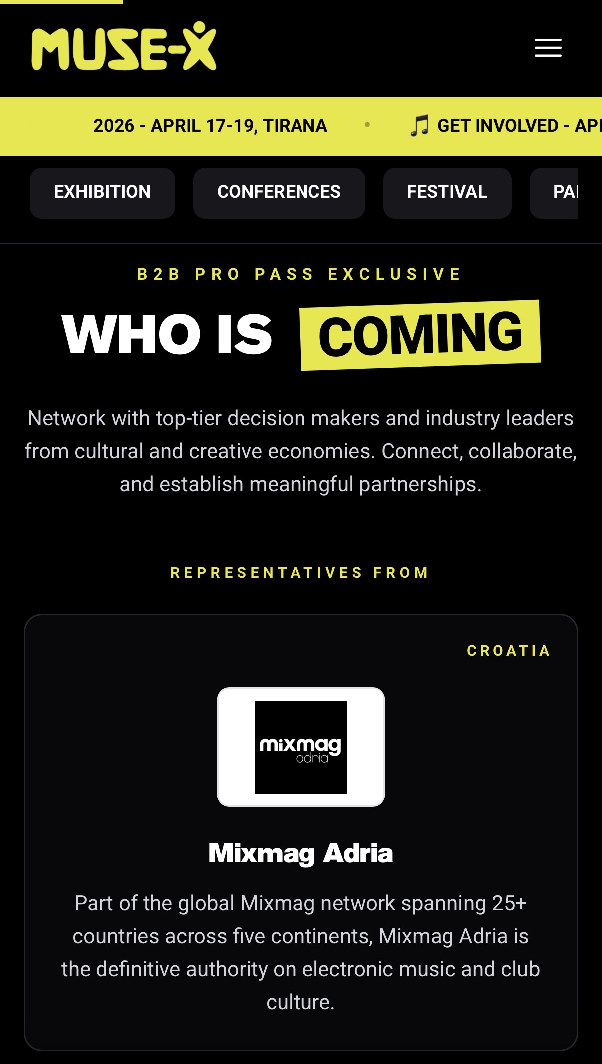 Muse-X — who is coming, mobile